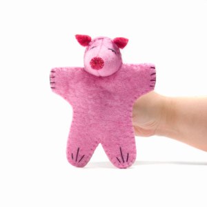 Felt Pig Puppet. Play pig with your favorite munchkins. www.globalgoodspartners.org. $8 Photo Credit: Global Goods Partners